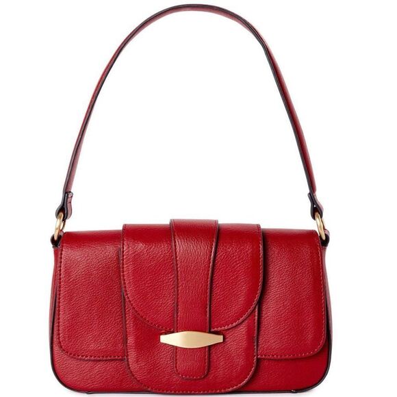 NWT Beautiful Time and Tru Women's Shoulder Mia Red Handbag with gold Hardware - Picture 1 of 10